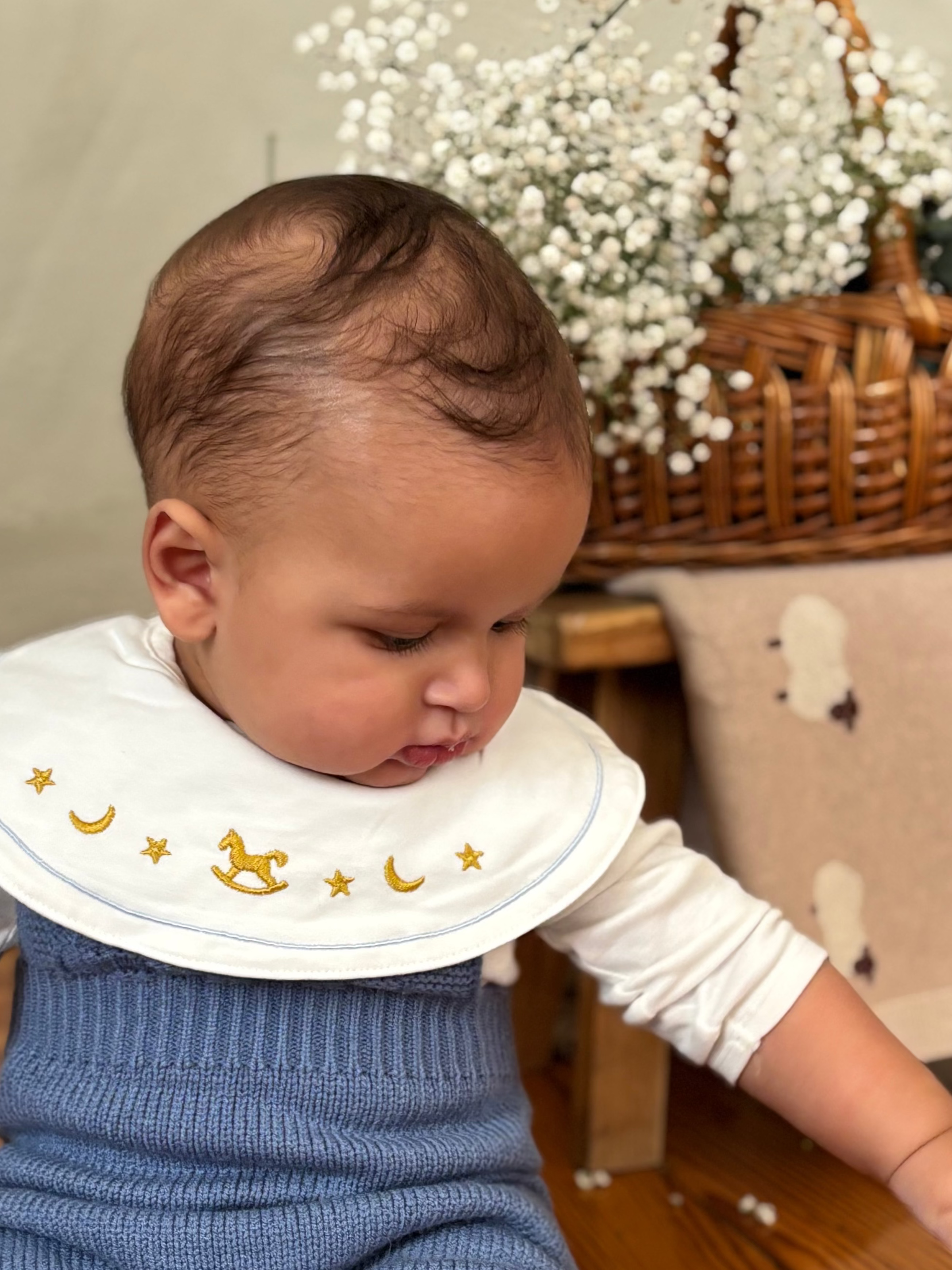 babero bordado caballito